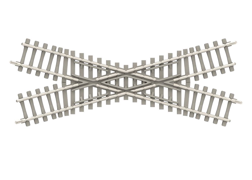 Minitrix Kreuzung - 30° mit Betonschwellen Länge 104,2 mm