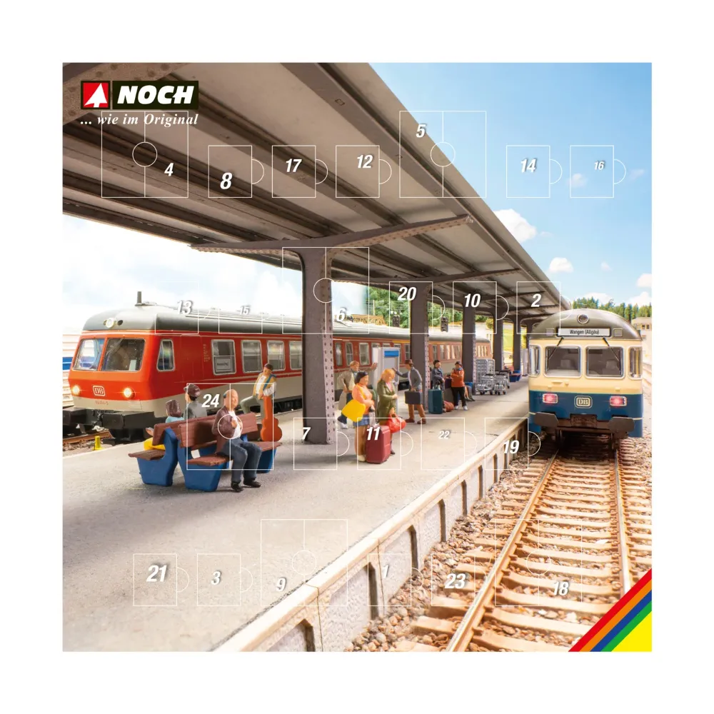 Deko-Adventskalender „Auf dem Bahnsteig“, H0
