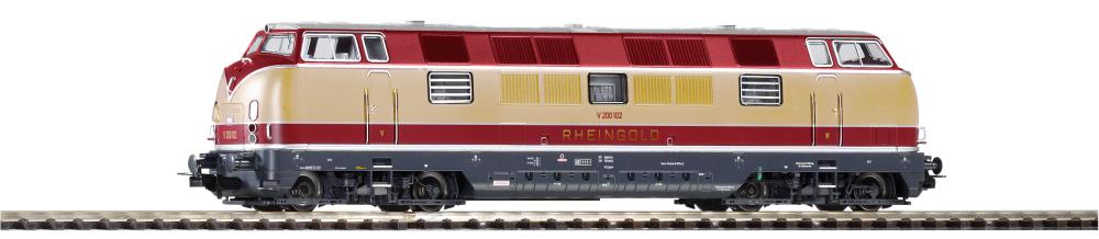 Diesellok V 200 102, DB, Ep.III 'Rheingold', rot-creme, DC-S