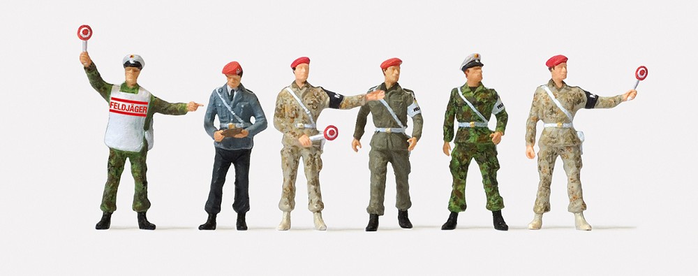 Feldjäger Bundeswehr. 6 unbemalte Miniaturfiguren. Bausatz