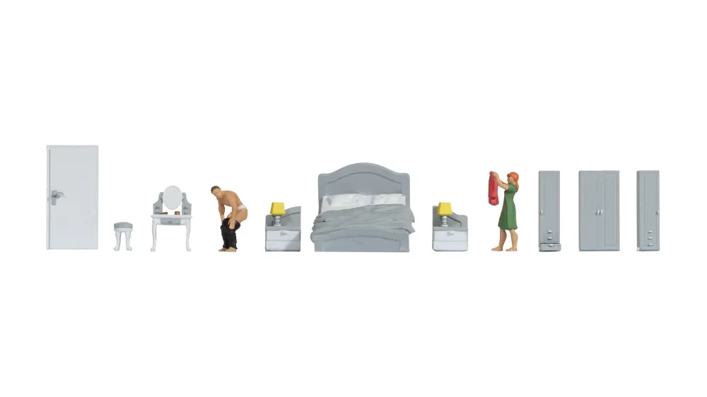 Figuren-Themenwelt "Schlafzimmer", H0