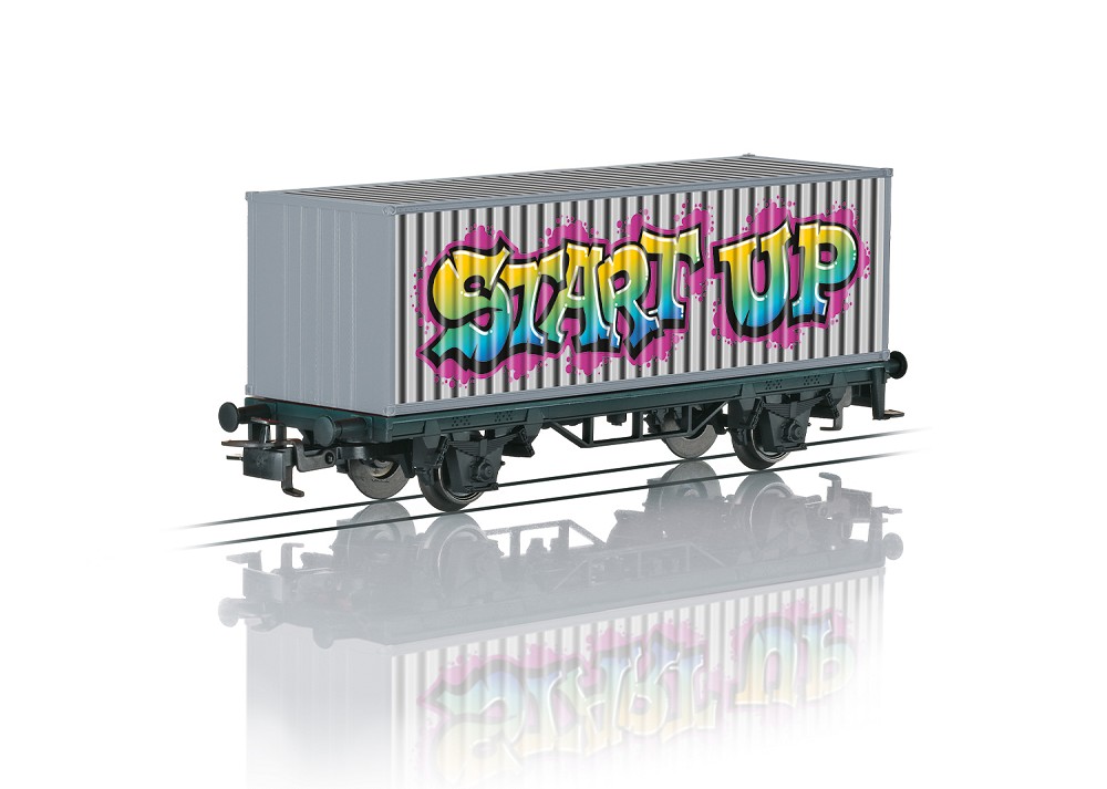 Containerwagen Graffiti