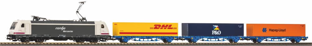PIKO 96900 S-Set E-Lok TraXX Renfe + 3 Containertragwg. Renfe A-Gleis