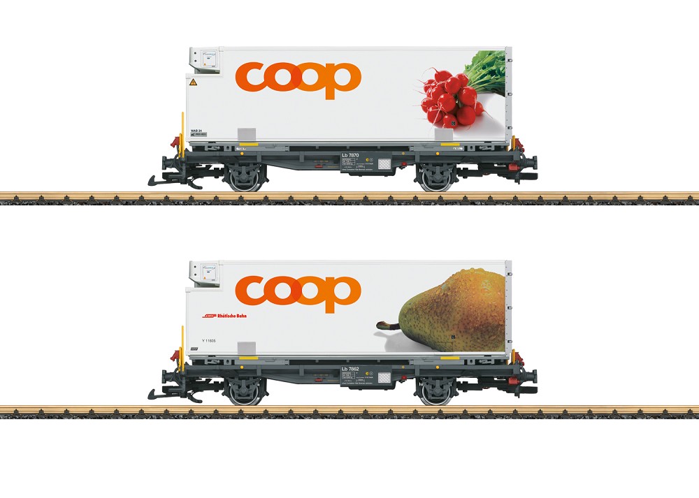 Containerwagen Set COOP RhB