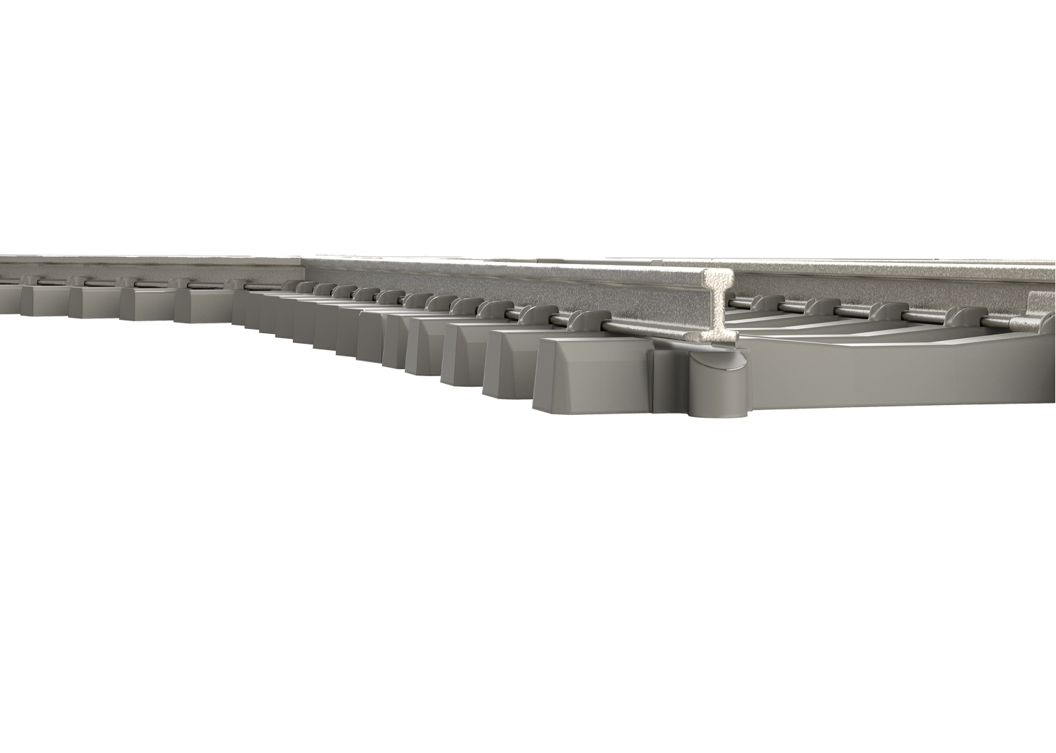 Minitrix Kreuzung - 30° mit Betonschwellen Länge 104,2 mm